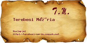 Terebesi Mária névjegykártya