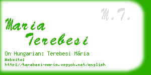 maria terebesi business card